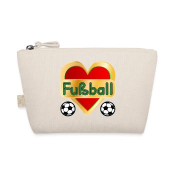 HERZ FUßBALL - Bio-Täschchen - Natur - Vorne