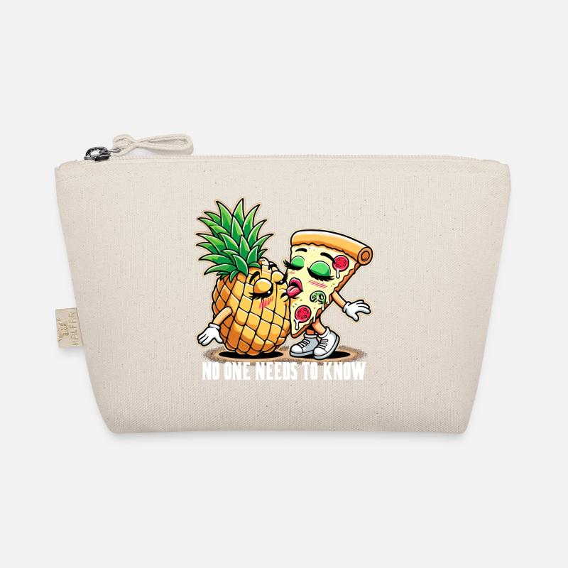 Pizza Hawaii Zungenkuss Liebe witzig Geschenk - Bio-Täschchen - Natur
