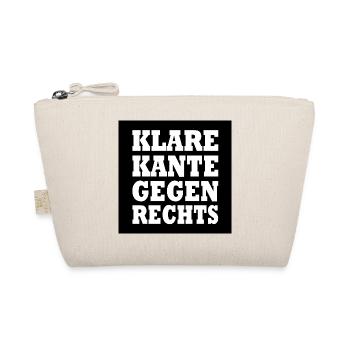 klare kante gegen rechts - Bio-Täschchen - Natur - Vorne