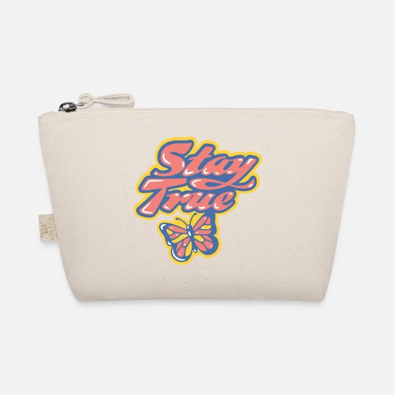 Stay True - Design rétro coloré Trousse biologique