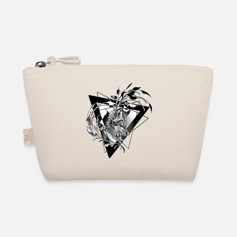 Renard avec feuillage Design noir abstrait Trousse biologique