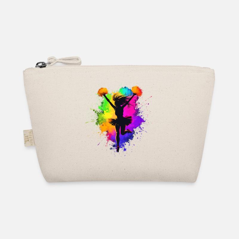 Colorful Cheerleader Cheerleading Organic Pouch