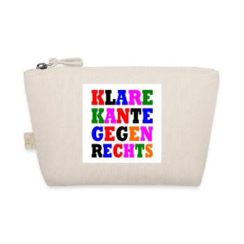 klare kante gegen rechts - Bio-Täschchen - Natur - Vorne