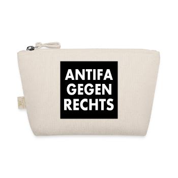 Antifa gegen rechts - Bio-Täschchen - Natur - Vorne