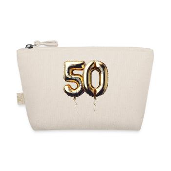 50 Years Gold Balloon Foil Balloon Gift - Organic Pouch - nature - Front