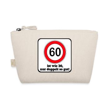 60th Birthday , Double as Good (25) - Organic Pouch - nature - Front