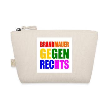 brandmauer gegen rechts - Bio-Täschchen - Natur - Vorne