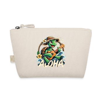 Aloha tortue ukulélé hawaï mer cadeau - Trousse biologique - nature - Devant