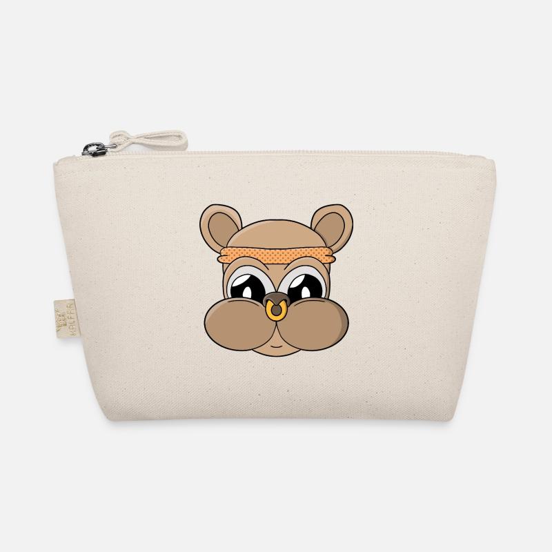 Cute bear with piercing Organic Pouch