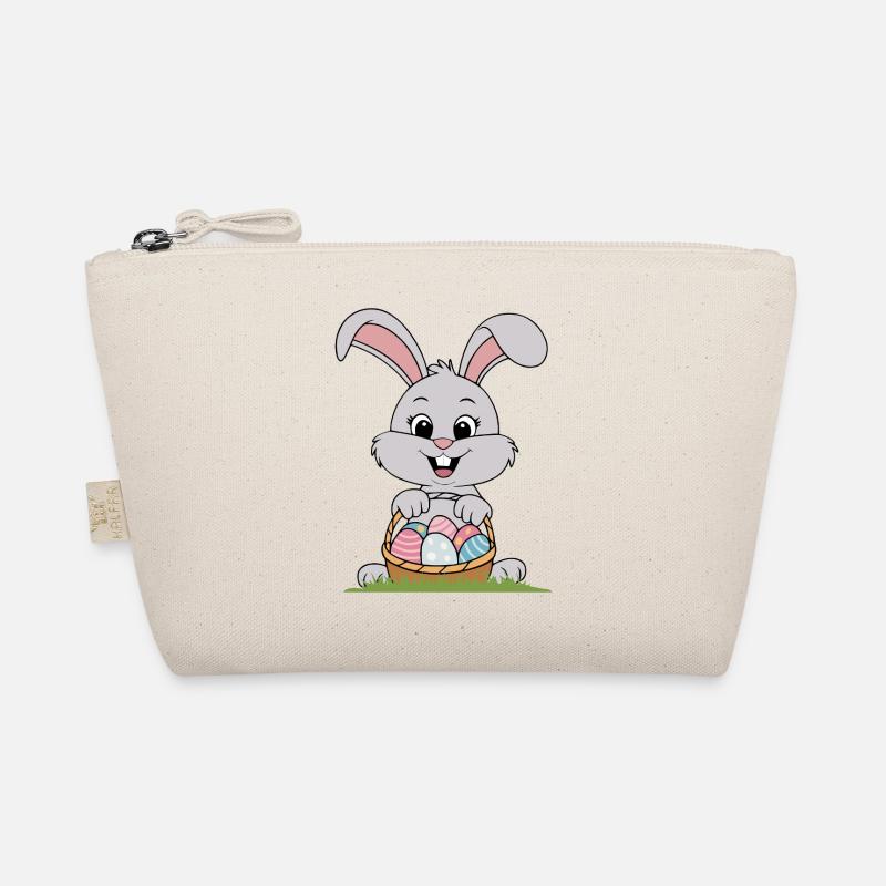 Cute Easter Rabbit - Organic Pouch - nature