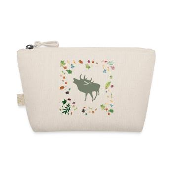 Deer with autumn leaves - Organic Pouch - nature - Front