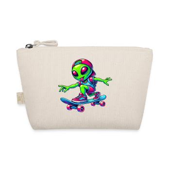 Skater Alien Design - Organic Pouch - nature - Front