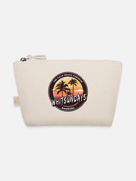 Whitsundays Australien Palmen Design - Bio-Täschchen - Natur