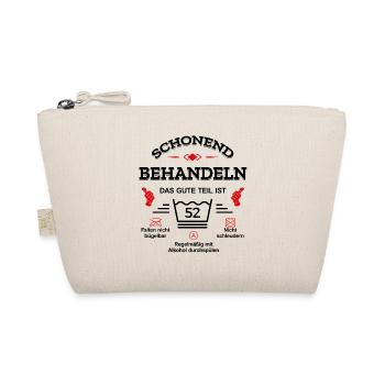 HANDLE MIT SORGFALT – 52 JAHRE PERFEKTION - Bio-Täschchen - Natur - Vorne