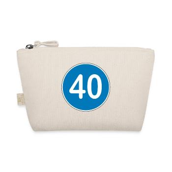 40e anniversaire, 40 ans, panneau de signalisation bleu - Trousse biologique - nature - Devant