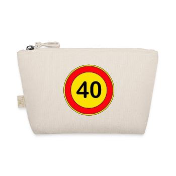 40e anniversaire, 40 ans, panneau de signalisation jaune - Trousse biologique - nature - Devant