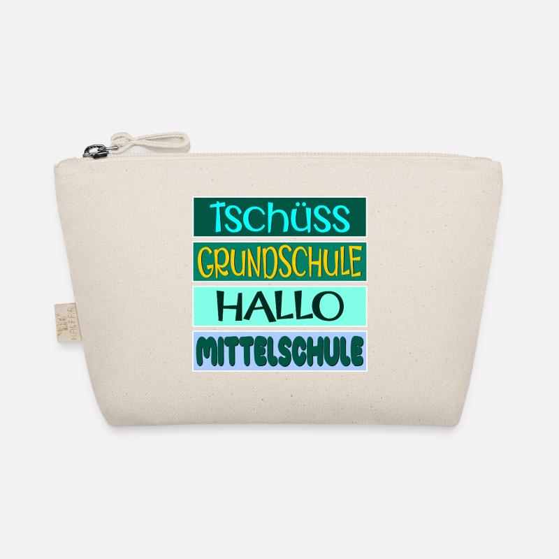 TSCHÜSS GRUNDSCHULE HALLO MITTELSCHULE SCHÜLER - Bio-Täschchen - Natur