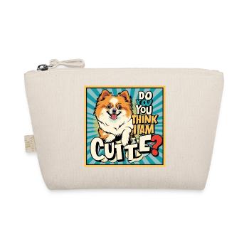 Funny Pomeranian Dog - Do You Think I Am Cute? - Bio-Täschchen - Natur - Vorne