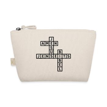 Design "Kreuzworträtsel Jesus" - Bio-Täschchen - Natur - Vorne