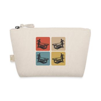 Vintage Billiards Player - Organic Pouch - nature - Front