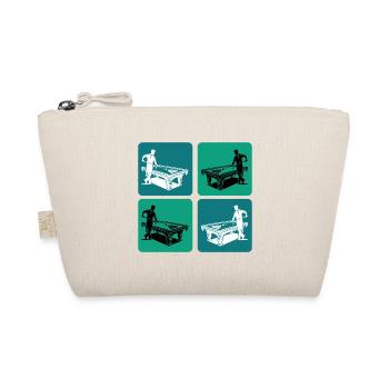Vintage Billiards Player - Organic Pouch - nature - Front