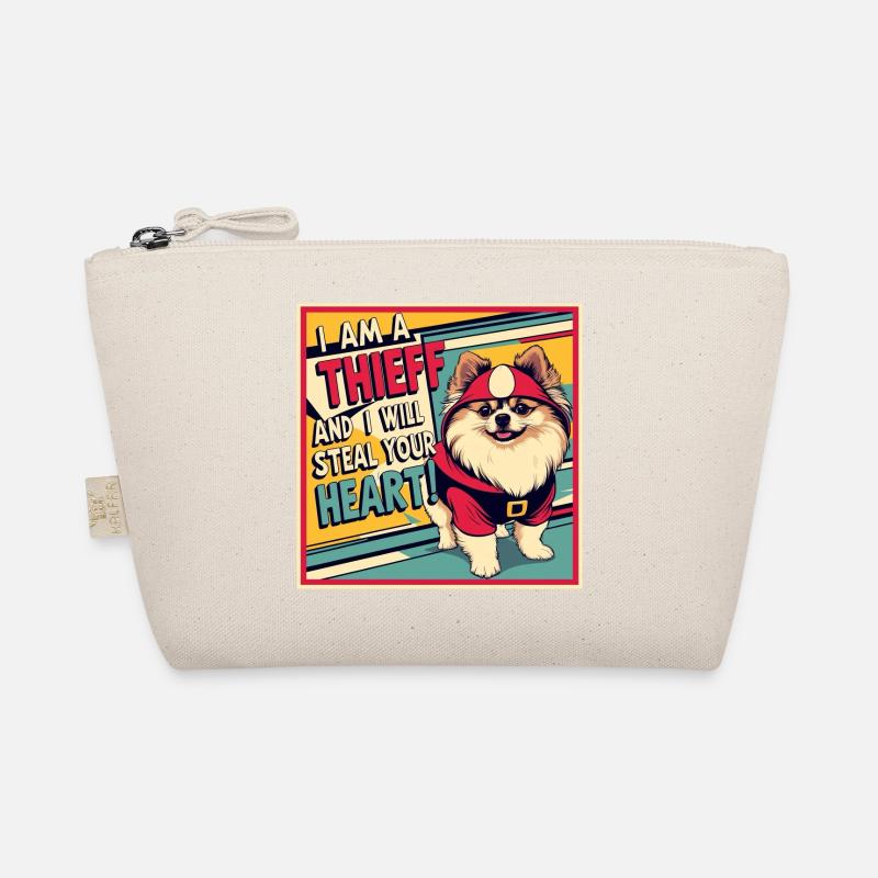 Pomeranian Dog "I am a thief" Organic Pouch