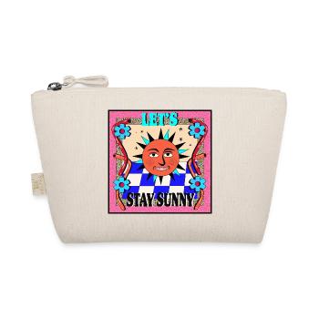 Stay Sunny_ Retro Design - Organic Pouch - nature - Front