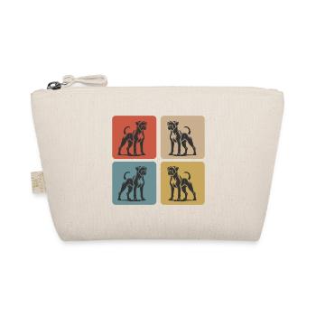 Boxer Dog Vintage Design - Organic Pouch - nature - Front