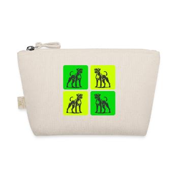 Boxer Dog Design - Organic Pouch - nature - Front