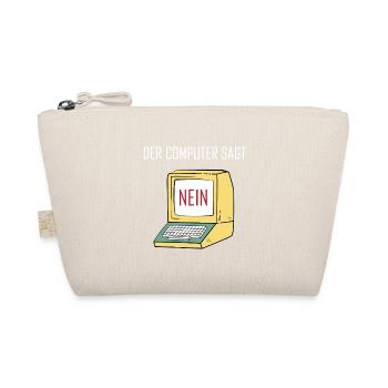 Retro Funny Computer Sagt Nein - Geeky Tech Nerd - Organic Pouch - nature - Front