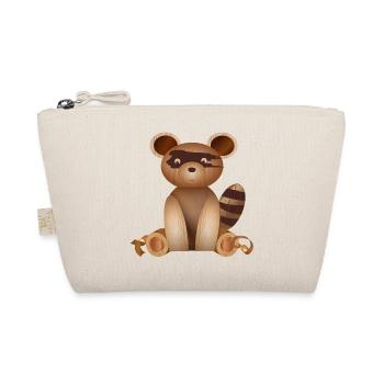 Illustration en aspect bois – figure de raton laveur - Trousse biologique - nature - Devant