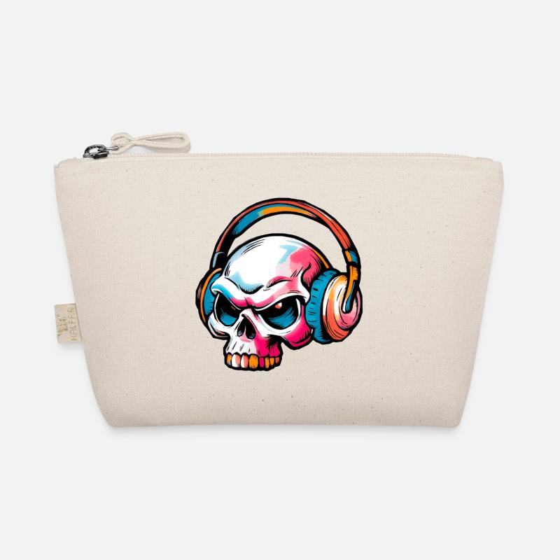 Colored Skull Illustration Organic Pouch