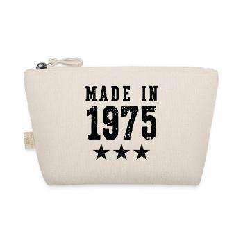 Made in 1975 – Vintage Geburtstag Jahrgangslegende - Bio-Täschchen - Natur - Vorne