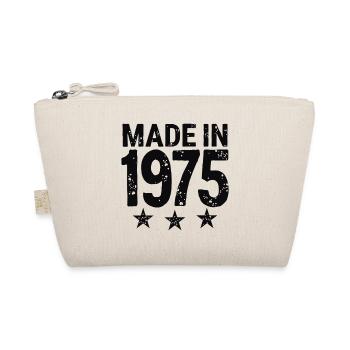 Made in 1975 – Vintage Geburtstag Jahrgangslegende - Bio-Täschchen - Natur - Vorne