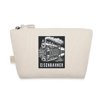 Steam Locomotive Railroad Worker Retro - Organic Pouch - nature - Front