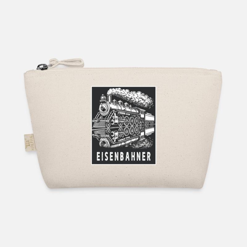 Dampflok Eisenbahner Retro Bio-Täschchen