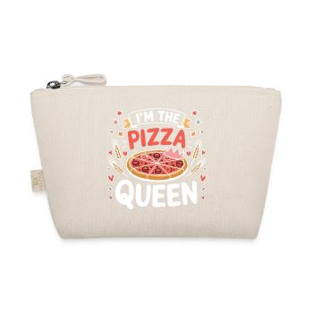 Je suis la reine de la pizza - Trousse biologique - nature - Devant