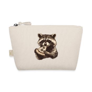 Raccoon eating pizza - Organic Pouch - nature - Front