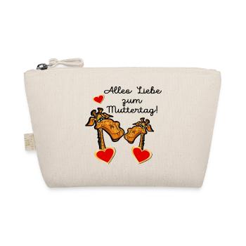 GESCHENKE ZUM MUTTERTAG MAMA KIND GIRAFFE - Bio-Täschchen - Natur - Vorne