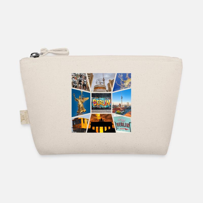 Berlin Skyline City Germany Collage Graffiti Organic Pouch