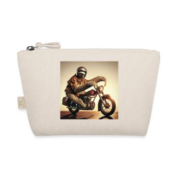 Faultier Biker Wanderer - Bio-Täschchen - Natur - Vorne