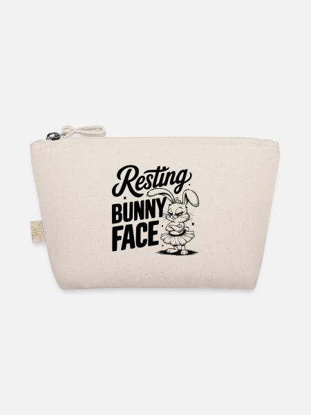 Resting Bunny Face - Organic Pouch - nature - Front