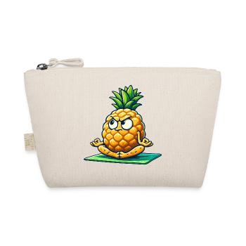 Ananas Fruchtig Südfrucht Sommer Yoga Meditation - Bio-Täschchen - Natur - Vorne