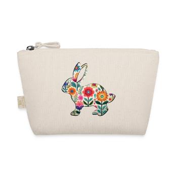 Silhouette fleurie de lapin de Pâques - Boho Chic - Trousse biologique - nature - Devant