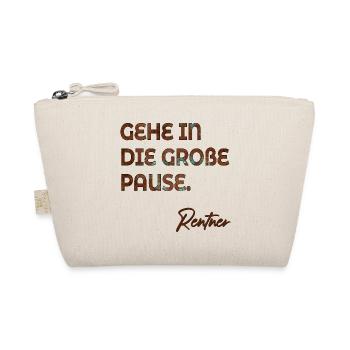 RENTNER SPRÜCHE GROßE PAUSE RENTE - Bio-Täschchen - Natur - Vorne
