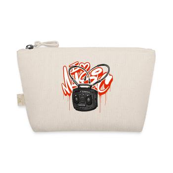 I love Music Ghettoblaster Boombox - Organic Pouch - nature - Front
