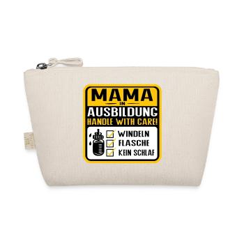 Mama in Ausbildung Baby Humor Design - Bio-Täschchen - Natur - Vorne