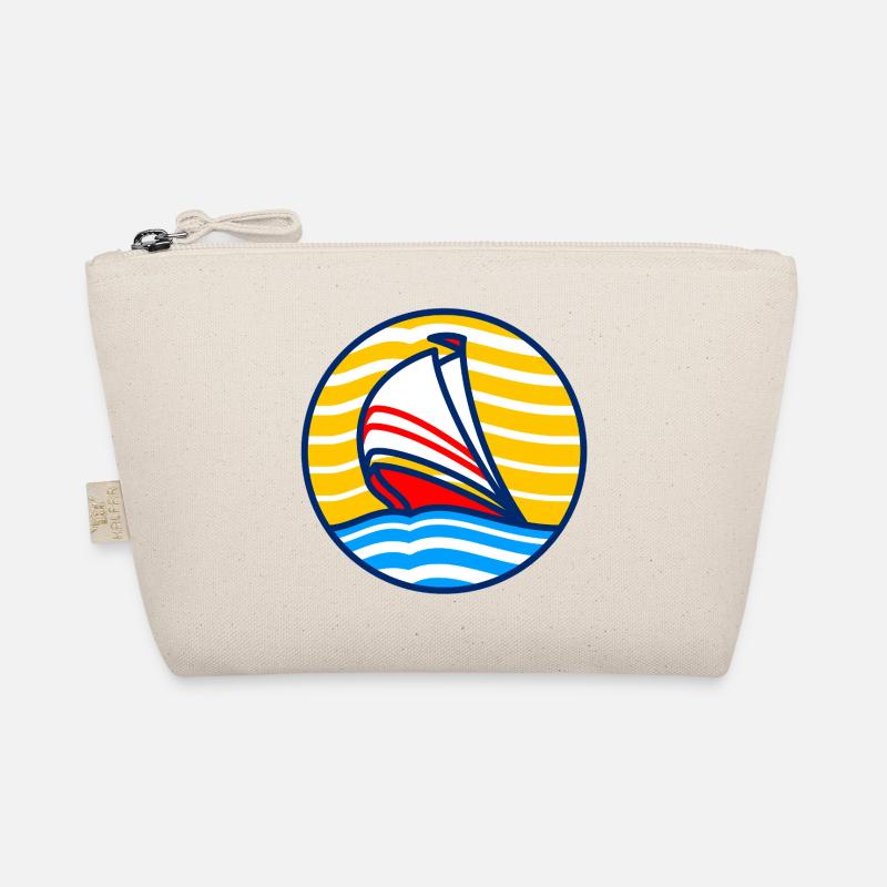 Minimal Sunset Sailboat II Organic Pouch