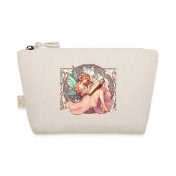 Buch Bücher Lesen Fee Elfe Art Nouveau Geschenk - Bio-Täschchen - Natur - Vorne