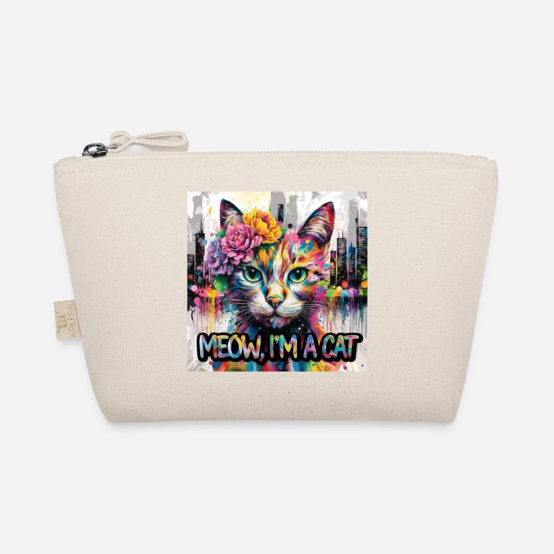 Artful Cat Version 2 - Organic Pouch - nature